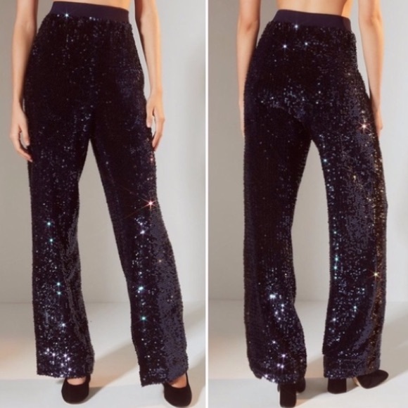 Urban Outfitters Pants - UO Light Before Dark Wide-Leg Sequin Pants NWT